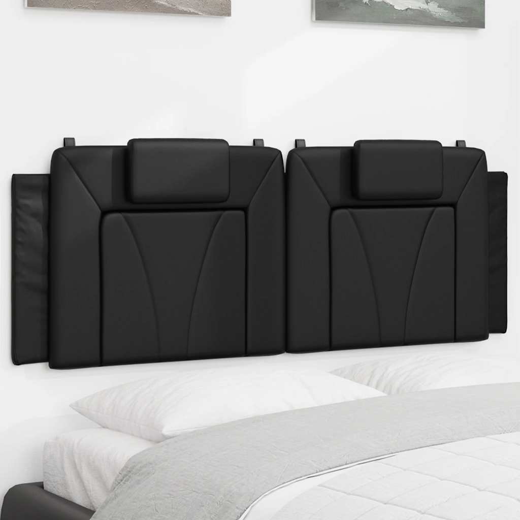 Vidaxl hoofdbordkussen viana 120 cm kunstleer zwart