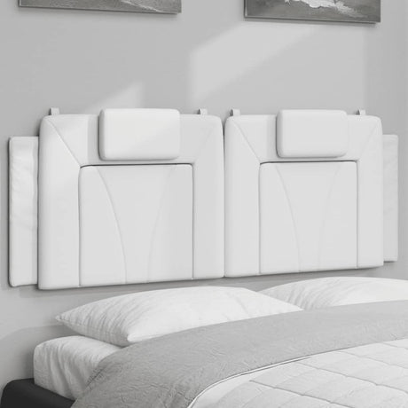 Vidaxl hoofdbordkussen viana 120 cm kunstleer wit