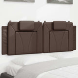 Vidaxl hoofdbordkussen viana 120 cm kunstleer bruin