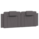 Vidaxl hoofdbordkussen viana 120 cm kunstleer grijs