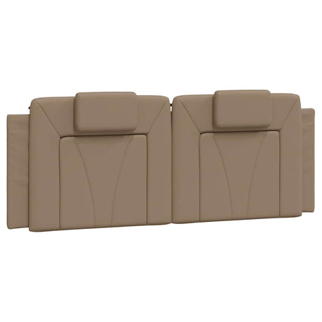 Vidaxl hoofdbordkussen viana 120 cm kunstleer cappuccinokleurig