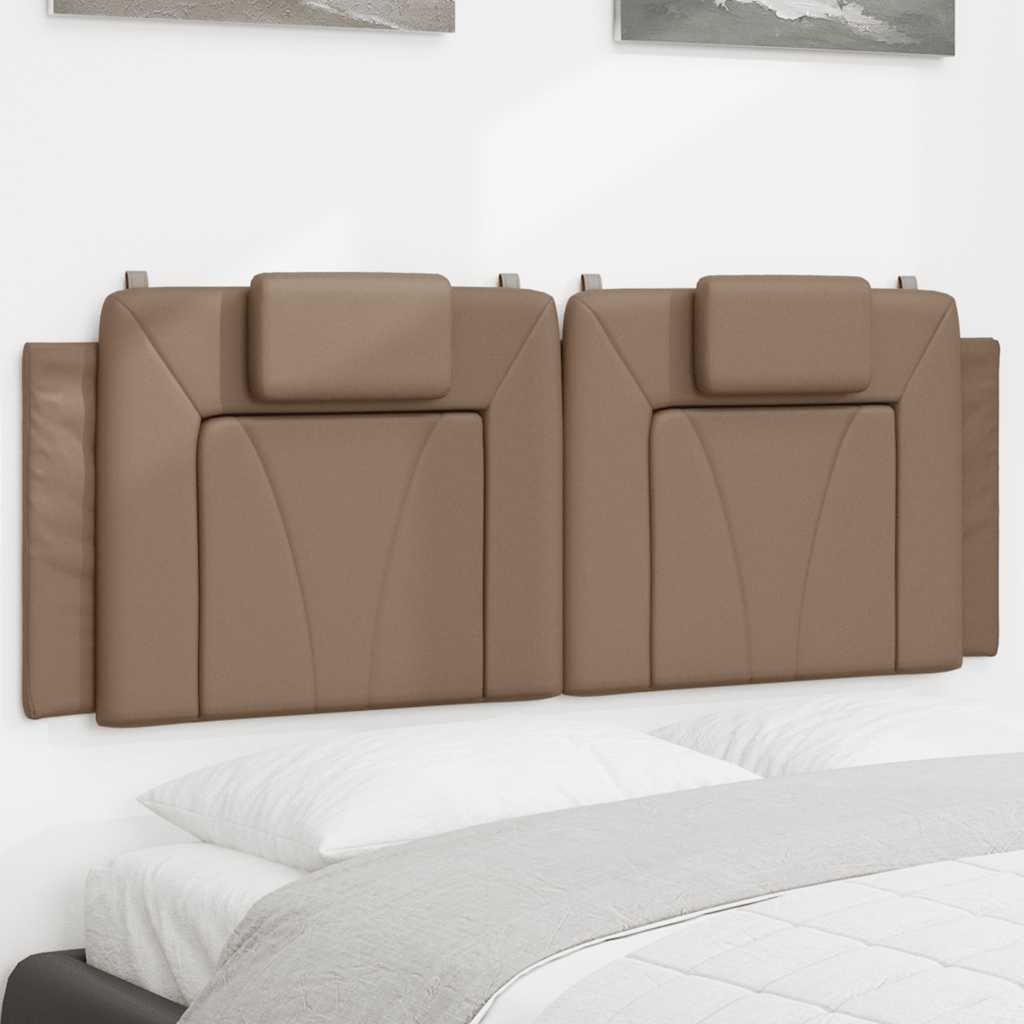 Vidaxl hoofdbordkussen viana 120 cm kunstleer cappuccinokleurig