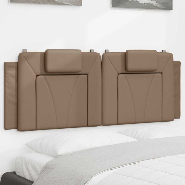 Vidaxl hoofdbordkussen viana 120 cm kunstleer cappuccinokleurig