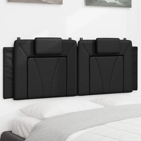 Vidaxl hoofdbordkussen viana 140 cm kunstleer zwart