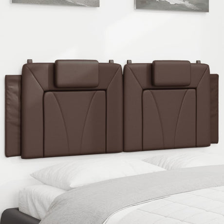 Vidaxl hoofdbordkussen viana 140 cm kunstleer bruin