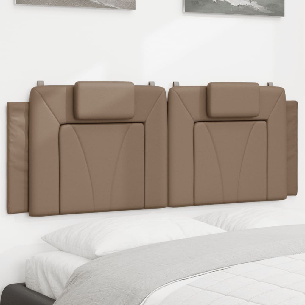 Vidaxl hoofdbordkussen viana 140 cm kunstleer cappuccinokleurig