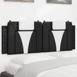 Vidaxl hoofdbordkussen viana 140 cm kunstleer zwart en wit