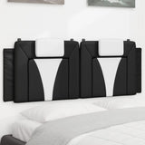 Vidaxl hoofdbordkussen viana 140 cm kunstleer zwart en wit