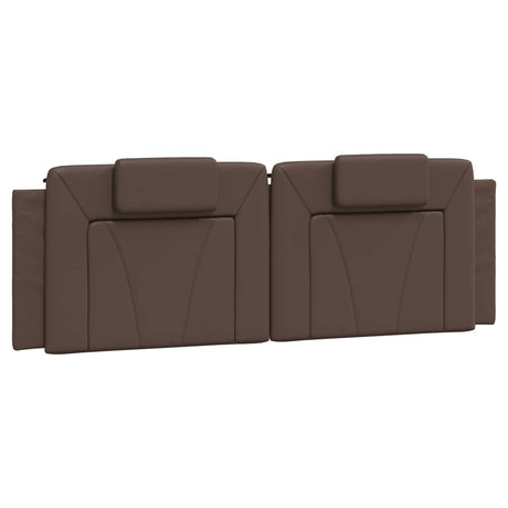 Vidaxl hoofdbordkussen viana 160 cm kunstleer bruin
