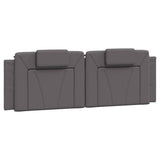Vidaxl hoofdbordkussen viana 160 cm kunstleer grijs