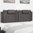 Vidaxl hoofdbordkussen viana 160 cm kunstleer grijs