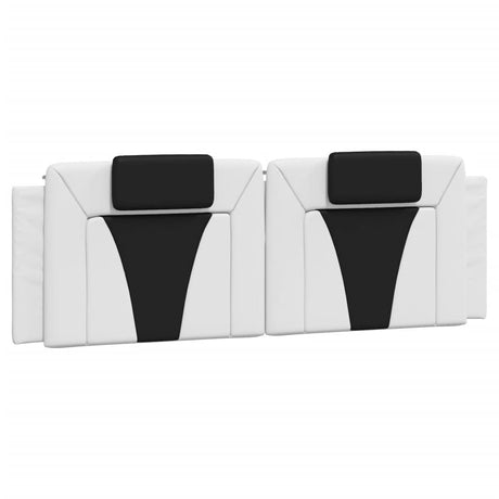 Vidaxl hoofdbordkussen viana 160 cm kunstleer wit en zwart