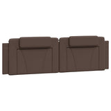 Vidaxl hoofdbordkussen viana 180 cm kunstleer bruin