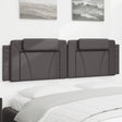 Vidaxl hoofdbordkussen viana 180 cm kunstleer grijs