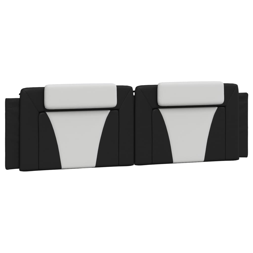 Vidaxl hoofdbordkussen viana 180 cm kunstleer zwart en wit
