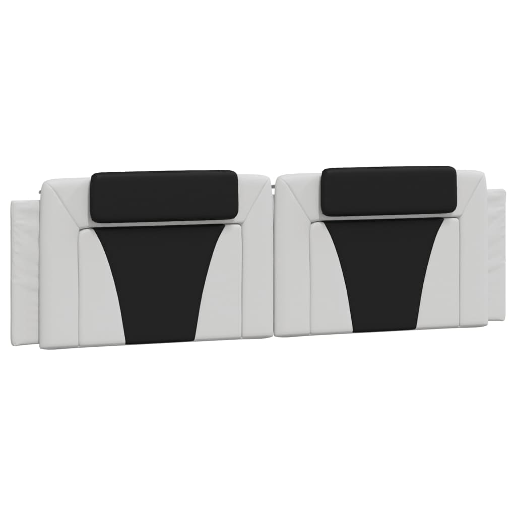Vidaxl hoofdbordkussen viana 180 cm kunstleer wit en zwart