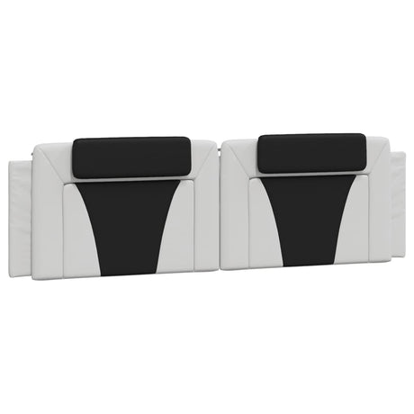 Vidaxl hoofdbordkussen viana 180 cm kunstleer wit en zwart