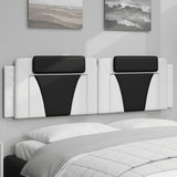 Vidaxl hoofdbordkussen viana 180 cm kunstleer wit en zwart