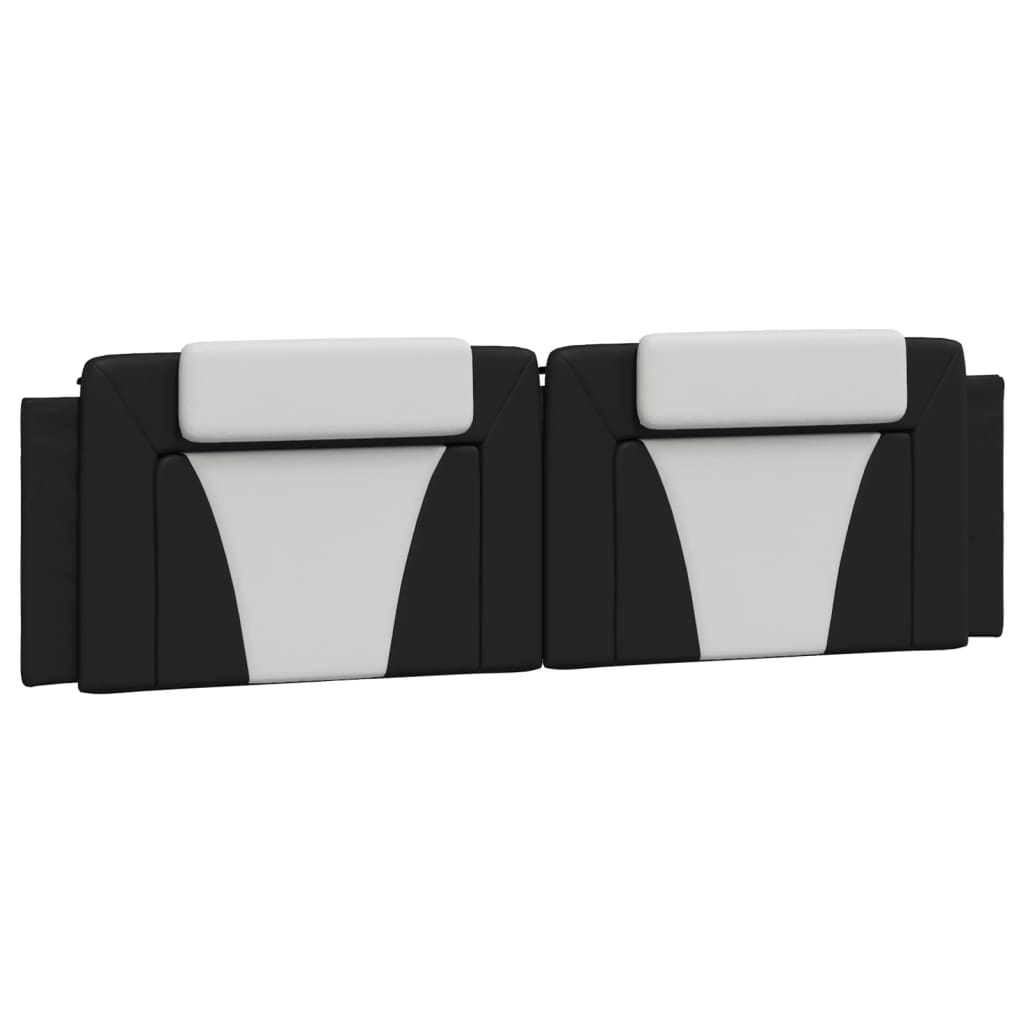 Vidaxl hoofdbordkussen viana 183 cm kunstleer zwart en wit