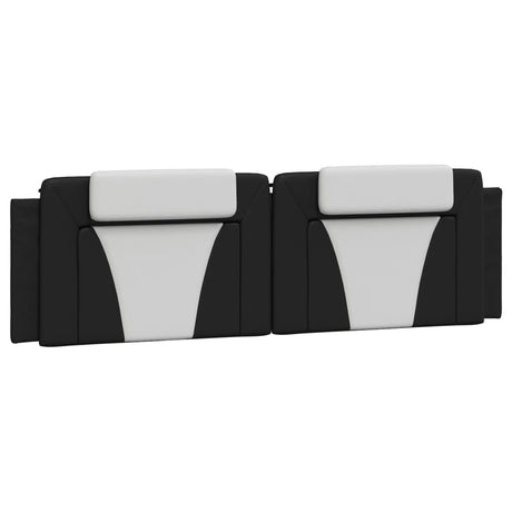 Vidaxl hoofdbordkussen viana 183 cm kunstleer zwart en wit