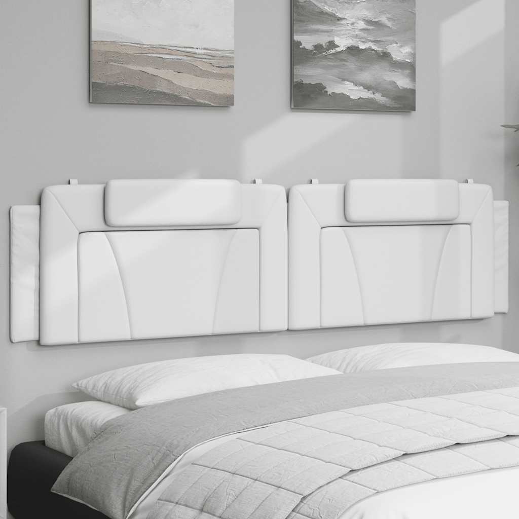 Vidaxl hoofdbordkussen viana 200 cm kunstleer wit