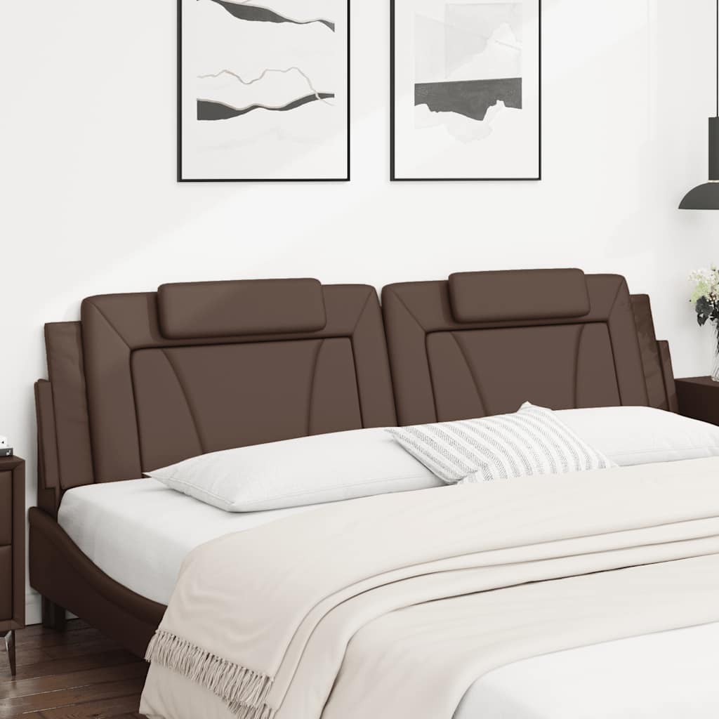 Vidaxl hoofdbordkussen viana 200 cm kunstleer bruin