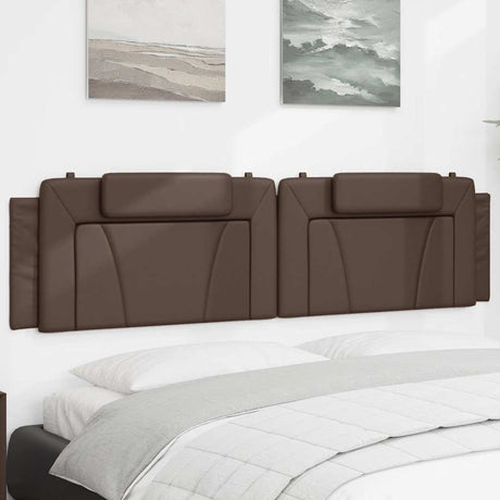 Vidaxl hoofdbordkussen viana 200 cm kunstleer bruin