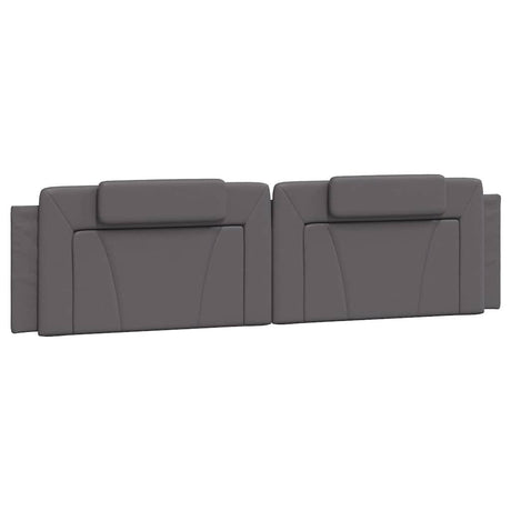 Vidaxl hoofdbordkussen viana 200 cm kunstleer grijs
