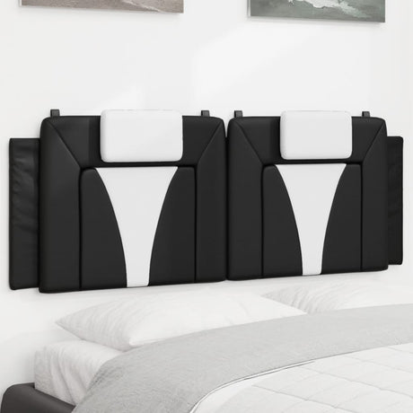 Vidaxl hoofdbordkussen viana 152 cm kunstleer zwart en wit