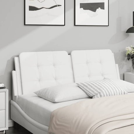 Vidaxl hoofdbordkussen zadar 120 cm kunstleer wit