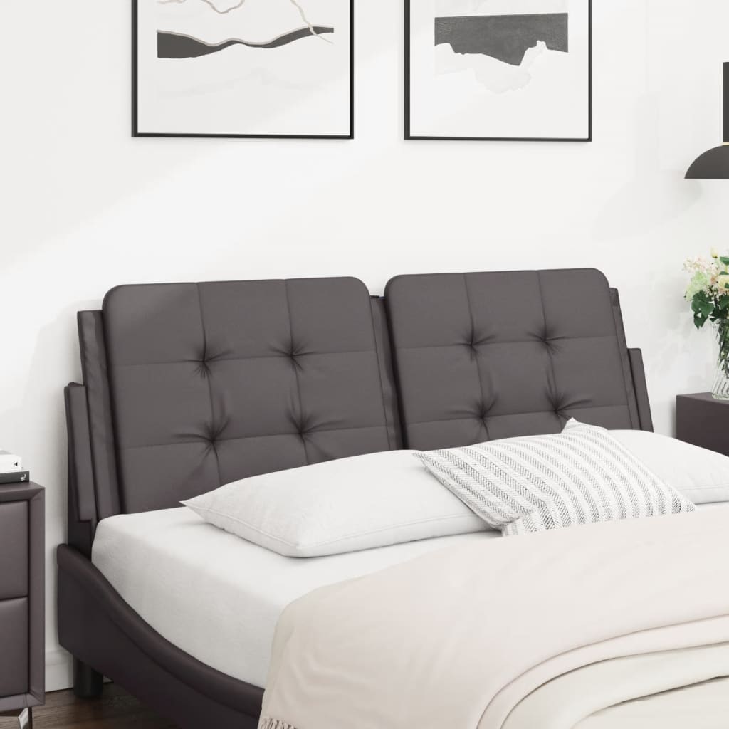 Vidaxl hoofdbordkussen zadar 120 cm kunstleer grijs