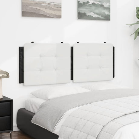 Vidaxl hoofdbordkussen zadar 140 cm kunstleer wit en zwart