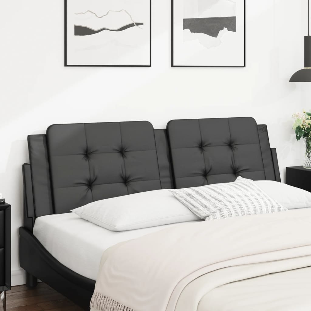 Vidaxl hoofdbordkussen zadar 160 cm kunstleer zwart