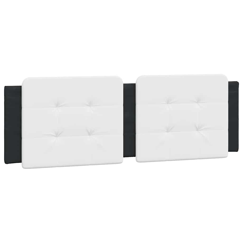 Vidaxl hoofdbordkussen zadar 160 cm kunstleer wit en zwart