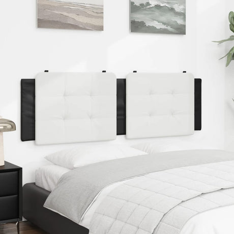 Vidaxl hoofdbordkussen zadar 160 cm kunstleer wit en zwart