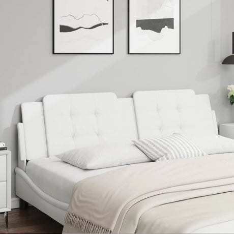 Vidaxl hoofdbordkussen zadar 180 cm kunstleer wit