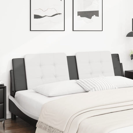 Vidaxl hoofdbordkussen zadar 180 cm kunstleer wit en zwart