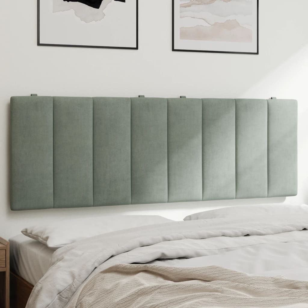 Vidaxl hoofdbordkussen hanko 137 cm fluweel lichtgrijs