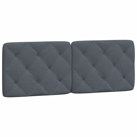 Vidaxl hoofdbordkussen 137 cm fluweel donkergrijs