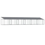 Vidaxl Loft con techo y puertas 12x2x2 M Galvanized Steel Grey