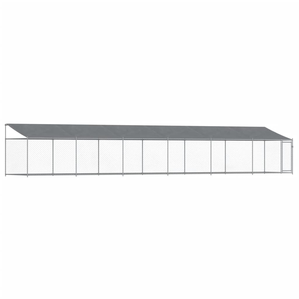 Loft Vidaxl se střechou a dveřmi 12x2x2 m galvanizovaná ocel šedá