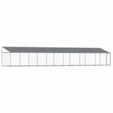 Loft Vidaxl se střechou a dveřmi 12x2x2 m galvanizovaná ocel šedá