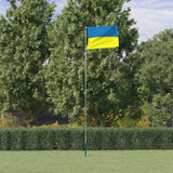 Bandera de Vidaxl con asta de ucermaine 5.55 m de aluminio