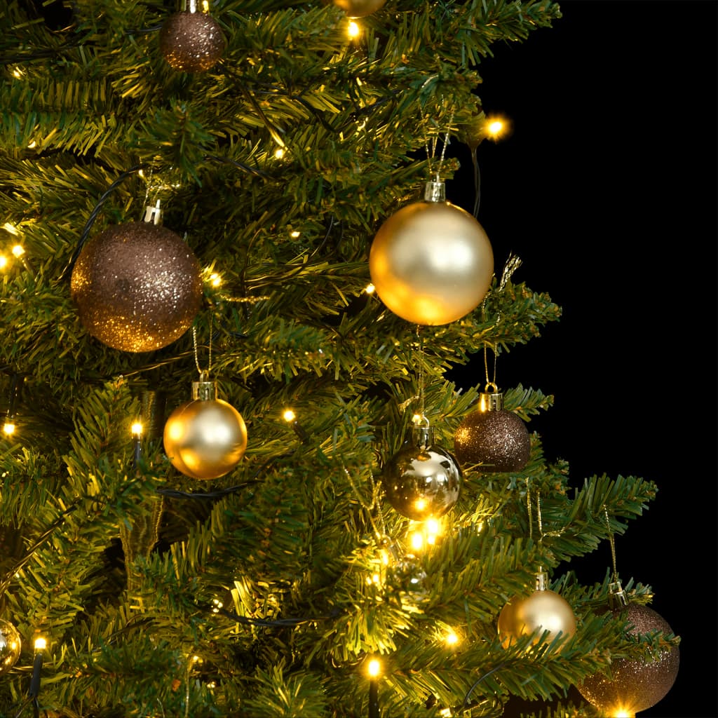 Vidaxl Kunstkerstboom with hinges 150 LED and Christmas balls 120 cm