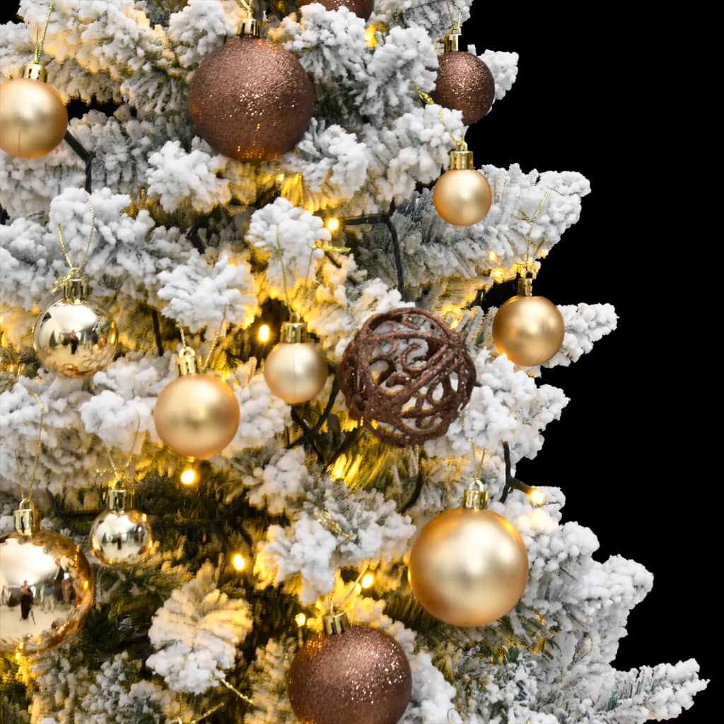 Vidaxl Kunstkerstboom with hinges 150 LED and Christmas balls 120 cm