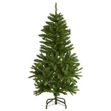Vidaxl kunstkerstboom met scharnieren 150 led's en kerstballen 150 cm