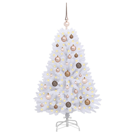 Vidaxl kunstkerstboom 120 cm pvc en staal wit