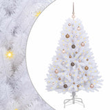 Vidaxl kunstkerstboom wit 80 x 80 x 150 cm pvc en metaal