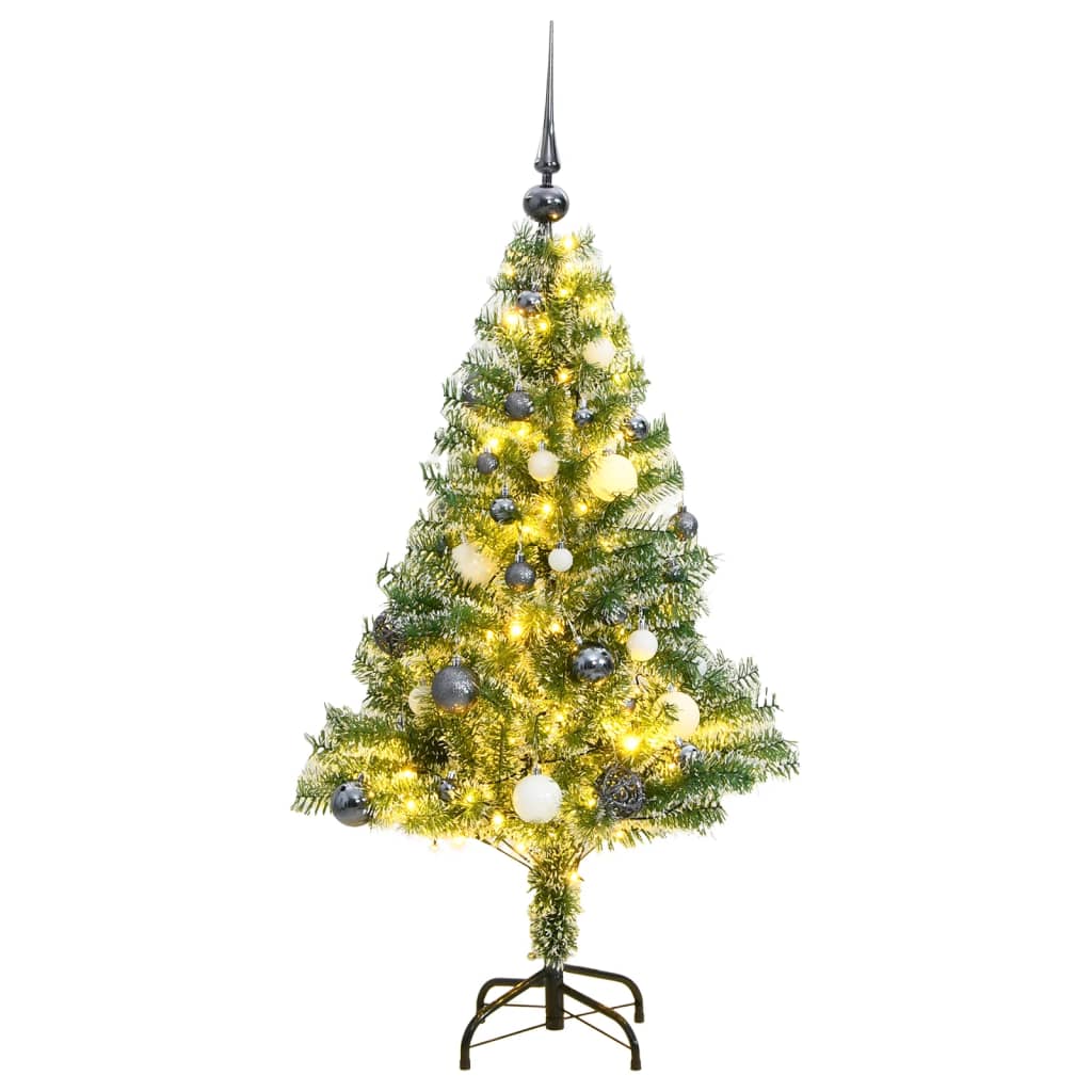 Vidaxl Kunstkerstboom 150 LED božičnih kroglic in snega 150 cm