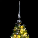 Vidaxl Kunstkerstboom with hinges 150 LED and Christmas balls 120 cm